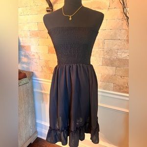 Black Strapless Beach cover up